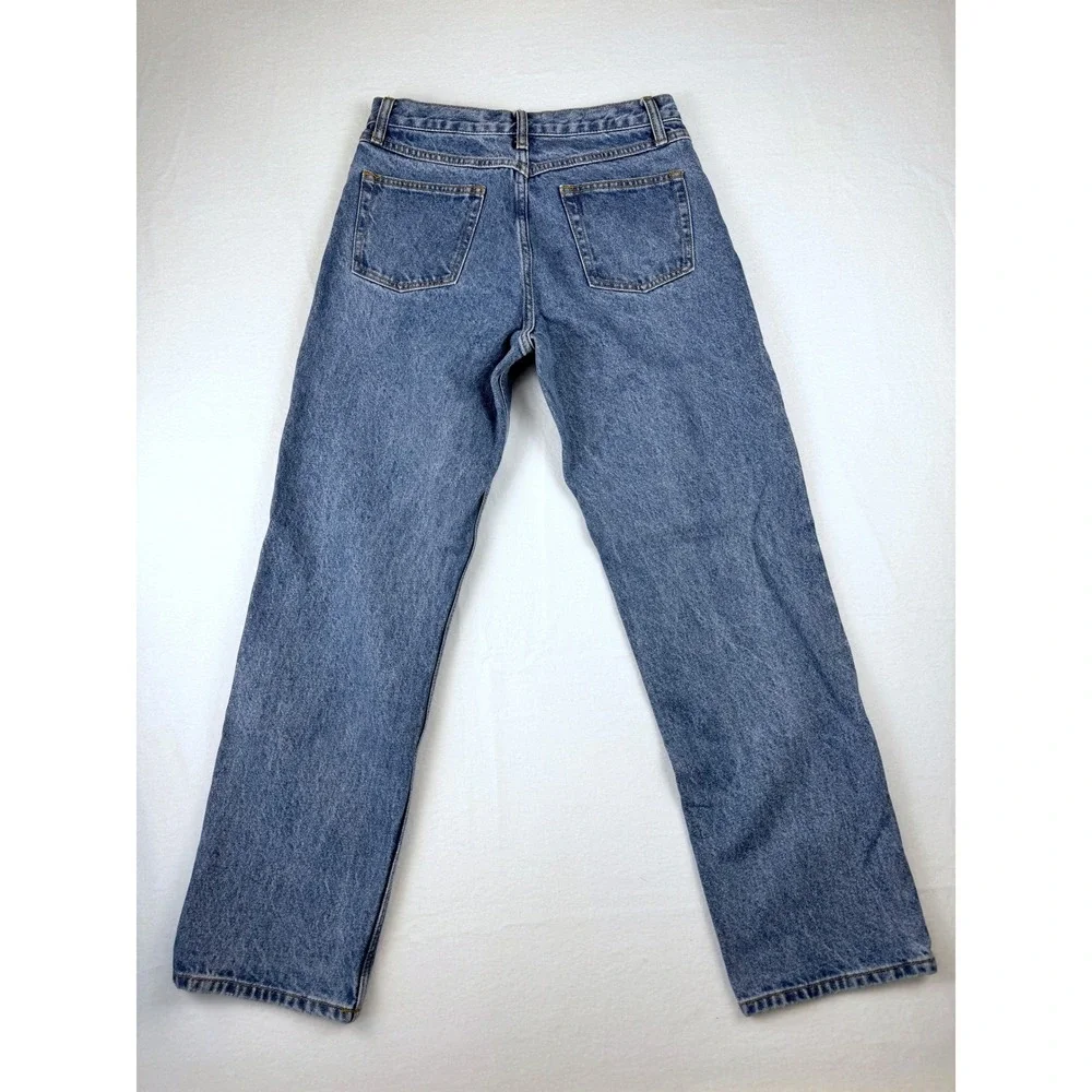 John Galt Brandy Melville High Rise Straight Leg Blue Jeans Button Fly Size S